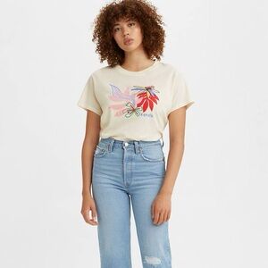 Like New Levi's Graphic Tee with Floral Design